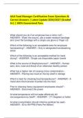 AAA Food Manager Certification Exam Questions & Correct Answers &vert; Latest Update 2026&sol;2027 &lpar;Graded A&plus;&rpar; &vert; 100&percnt; Guaranteed Pass&period;