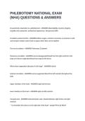 PHLEBOTOMY NATIONAL EXAM &lpar;NHA&rpar; QUESTIONS & ANSWERS