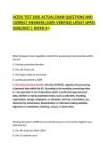 ACEDS TEST 2026 ACTUAL EXAM QUESTIONS AND CORRECT ANSWERS &lpar;100&percnt; VERIFIED&rpar; LATEST UPATE 2026&sol;2027 &vert; RATED A&plus;&period;
