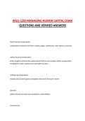 WGU C202 MANAGING HUMAN CAPITAL EXAM QUESTIONS AND VERIFIED ANSWERS