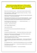 Financial Accounting 2300 Exam 1 &lpar;TTU&rpar; with all Correct & 100&percnt; Verified Answers &vert;Actual Complete Exam &vert;Already Graded A&plus;