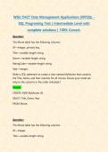 WGU D427 Data Management Applications &vert;MYSQL - SQL Programing Test &vert; Intermediate Level with complete solutions &vert; 100&percnt; Correct&period;