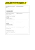 Caregiver Certification Arizona Practice Test 1 Part 1  UPDATED ACTUAL Questions and CORRECT Answers