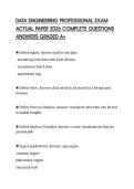 DATA ENGINEERING PROFESSIONAL EXAM ACTUAL PAPER 2026 COMPLETE QUESTIONS ANSWERS GRADED A&plus;