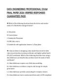 DATA ENGINEERING PROFESSIONAL EXAM FINAL PAPER 2026 VERIFIED RESPONSES GUARANTEED PASS