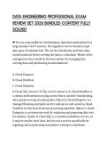 DATA ENGINEERING PROFESSIONAL EXAM REVIEW SET 2026 BUNDLED CONTENT FULLY SOLVED