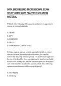 DATA ENGINEERING PROFESSIONAL EXAM STUDY GUIDE 2026 PRACTICE SOLUTION MATERIAL
