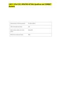 LSCO I &lpar;Part III&rpar; UPDATED ACTUAL Questions and CORRECT  Answers 