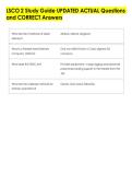 LSCO 2 LOG BOLC UPDATED ACTUAL Questions and  CORRECT Answers
