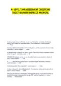 A&plus; LEVEL TAM ASSESSMENT QUESTIONS TOGETHER WITH CORRECT ANSWERS&period;