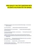 HIGH-QUALITY TAM TEST QUESTIONS WITH ACCURATE SOLUTIONS FOR TOP GRADES&period;