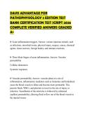 DAVIS ADVANTAGE FOR PATHOPHYSIOLOGY 2 EDITION TEST BANK CERTIFICATION TEST SCRIPT 2026 COMPLETE VERIFIED ANSWERS GRADED A&plus;