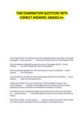 TAM EXAMINATION QUESTIONS WITH CORRECT ANSWERS&comma; GRADED A&plus;
