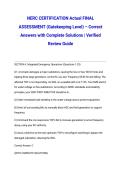 NERC CERTIFICATION Actual FINAL ASSESSMENT &lpar;Gatekeeping Level&rpar; &ndash; Correct Answers with Complete Solutions &vert; Verified Review Guide