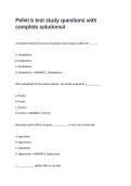 Pellet b test study questions with complete solutions