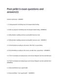 Post pellet b exam questions and answers