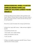 DEFENSIVEDRIVING WHEELS IN MOTION COMPLETE REVIEW PAPER 2026 COMPLETE SOLUTIONS ALREADY PASSED GRADED A&plus;