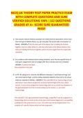 NCCQ UK THEORY PAST PAPER PRACTICE EXAM WITH COMPLETE QUESTIONS AND SURE VERIFIED SOLUTIONS 100&percnt; &vert; 322 QUESTIONS GRADED AT A&plus; SCORE SURE GUARANTEED PASS&excl;&excl;
