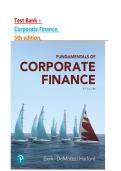 Test Bank - Corporate Finance&comma; 5th edition&comma; &lpar;Jonathan Berk &comma; 2020&rpar;&comma; Chapter 1-31