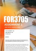 FOR3705 Assignment 1 ANSWERS 2026 - Due March 2026