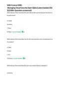 WGU C838 Managing Cloud Security Exam Prep &vert; 1000&plus; Verified Q&A 2026