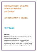 Fundamentals of Urine and Body Fluid Analysis Test Bank &vert; Brunzel 5th Edition &vert; Nursing & MLS Exam Questions 2026