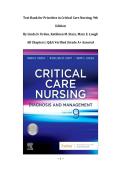 Test Bank for Priorities in Critical Care Nursing&comma; 9th Edition By Linda D&period; Urden&comma; Kathleen M&period; Stacy&comma; Mary E&period; Lough&vert; All Chapters &vert; Q&A Verified &vert;Grade A&plus; Assured&vert; ISBN 9780323642958