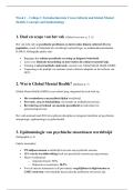 Artikelen en Colleges Cross Cultural Global Mental Health