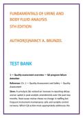 Fundamentals of Urine & Body Fluid Analysis Test Bank &vert; Brunzel 5th Edition &vert; MLS & Nursing Exam MCQs 2026