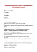 NURS 344 Fundamentals Practice Exam 1 Questions With Complete Answers 