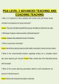 PGA Level 3 Advanced Teaching and Coaching &ndash; Teaching Questions and Answers &lpar;2024&ndash;2025&rpar; &ndash; Verified