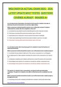 WGU D659 OA ACTUAL EXAM 2025-  2026  LATEST UPDATE MOST TESTED  QUESTIONS  COVERED ALREADẎ  GRADED A&plus; 