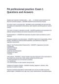 PA professional practice- Exam 1 Questions and Answers