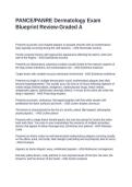 PANCE PANRE Dermatology Exam Blueprint Review-Graded A