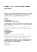 PANRE Exam Questions with Verified Solutions