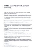 PANRE Exam Review with Complete Solutions
