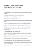 PANRE-LA QM EXAM WITH ACCURATE SOLUTIONS