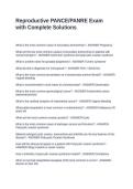 Reproductive PANCE PANRE Exam with Complete Solutions