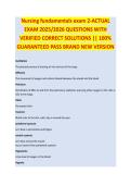 Nursing fundamentals exam 2&period;pdf &mdash; EXAM STUDY GUIDE 2026&sol;2027 ACCURATE QUESTIONS AND CORRECT DETAILED ANSWERS WITH RATIONALES &vert;&vert; 100&percnt; GUARANTEED PASS <BRAND NEW VERSION>