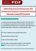 AANP Family Nurse Practitioner Exam 2026 Updated Exam Questions & Answers With Detailed Rationales &vert; Instant PDF Download