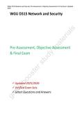 WGU D315 Network and Security Pre-Assessment&comma; Objective Assessment & Final Exam Updated 2025