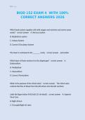 BIOD 152 EXAM 4  WITH 100&percnt; CORRECT ANSWERS 2026
