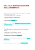 3B2 - Test &lpar;I&rpar; Questions Complete With 100&percnt; Outlined Answers