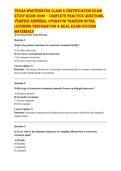 Texas Wastewater Class D Certification Exam Study Guide 2026 &ndash; Complete Practice Questions&comma; Verified Answers&comma; Operator Training Notes&comma; Licensing Preparation & Real Exam Success Materials