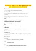 DENNIS BSC 2010 EXAM 1REVIEW QUESTIONS AND 100&percnt; CORRECT ANSWERS