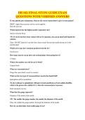 DH 102&colon; FINAL STUDY GUIDE EXAM QUESTIONS WITH VERIFIED ANSWERS
