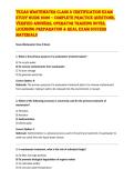 Texas Wastewater Class D Certification Exam Study Guide 2026 &ndash; Complete Practice Questions&comma; Verified Answers&comma; Operator Training Notes&comma; Licensing Preparation & Real Exam Success Materials