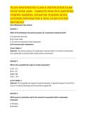 Texas Wastewater Class D Certification Exam Study Guide 2026 &ndash; Complete Practice Questions&comma; Verified Answers&comma; Operator Training Notes&comma; Licensing Preparation & Real Exam Success Materials