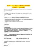 PCI ISA EXAM QUESTIONS WITH 100&percnt; CORRECT ANSWERS