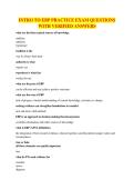 INTRO TO EBP PRACTICE EXAM QUESTIONS WITH VERIFIED ANSWERS